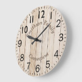 Rundholzeffekt Große Wanduhr (Winkel)