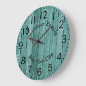 Rundholzeffekt Große Wanduhr (Winkel)