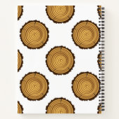 Rundholzmuster weiß notizblock (Rückseite)