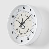 Rundholzrahmen Wall Clock 10" - (Bild/Text hinzufü Uhr (Winkel)