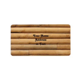 Rundholzverkleidung Adressaufkleber