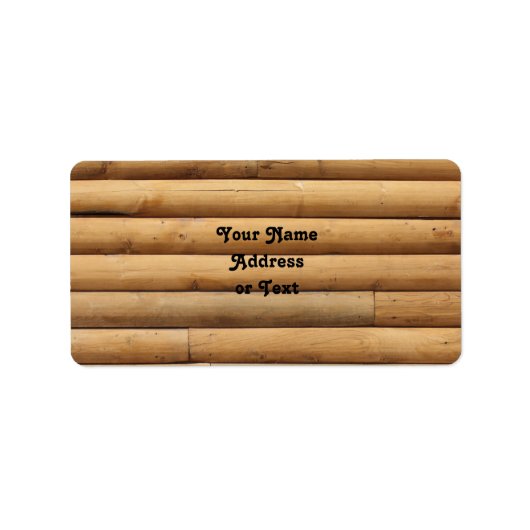 Rundholzverkleidung Adressaufkleber (Vorne)