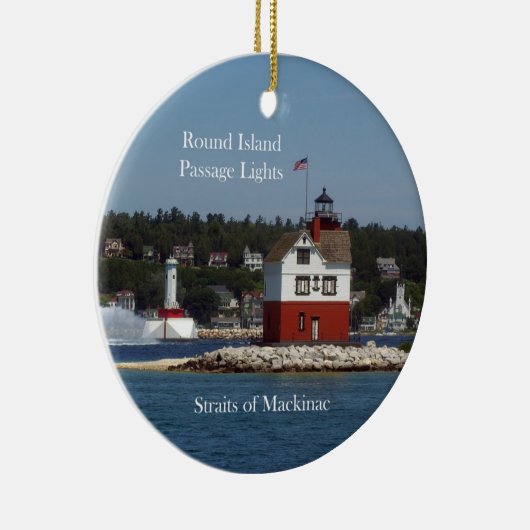 Rundinselschmuck Keramik Ornament (Rechts)