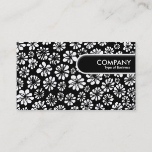 Rundkante Tag - B&W Floral