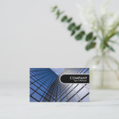 Rundkante-Tag - Reflektiver Büroblock Visitenkarte (Stehend Vorderseite)