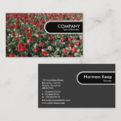 Rundkante Tag - Rote Tulips und Primrosen (Vorne/Hinten)