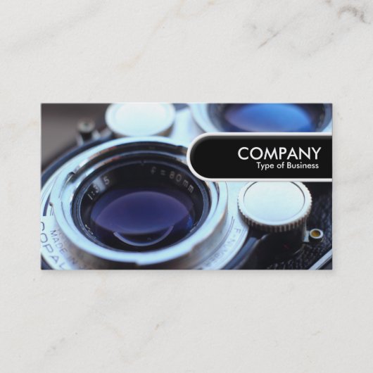 Rundkante-Tag - Vintage TLR-Kamera Visitenkarte (Vorderseite)