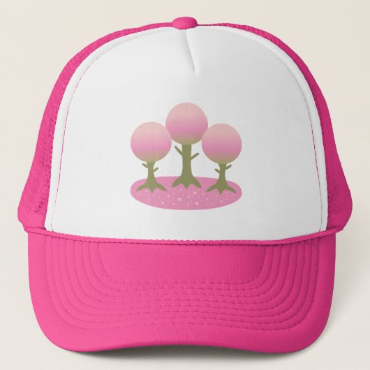 Rundkirsche Blossom Bäume Truckerkappe (Vorderseite)