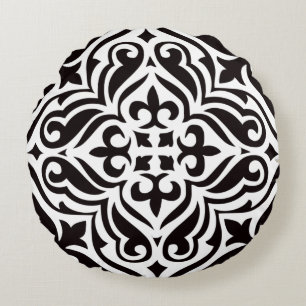 Rundkissen in Schwarz-Weiß-Design Rundes Kissen