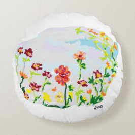 Rundkissen : Wilde Blume Rundes Kissen