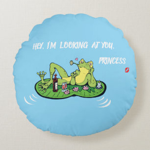 Rundkissenfrosch zum Valentinstag Liebe Rundes Kissen