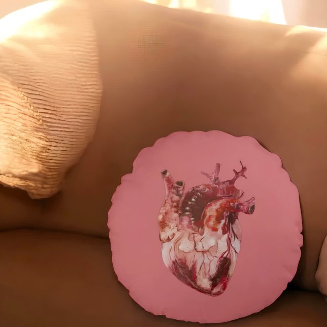Rundkissenherzen Rundes Kissen (Von Creator hochgeladen)