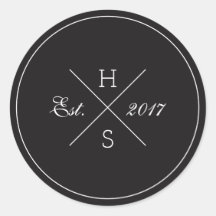 Rundkleber für das Monogramm