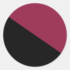 Rundkleber für Farbblöcke (schwarz und Berry rot) Runder Aufkleber