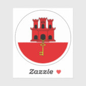 Rundkleber für Gibraltar Aufkleber (Blatt)