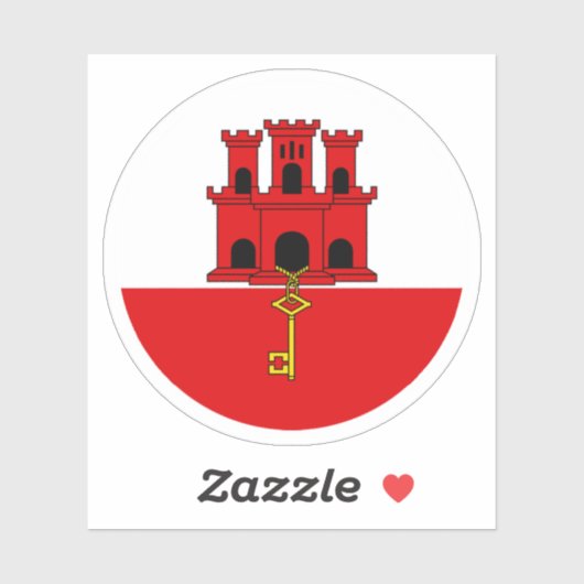 Rundkleber für Gibraltar Aufkleber (Blatt)