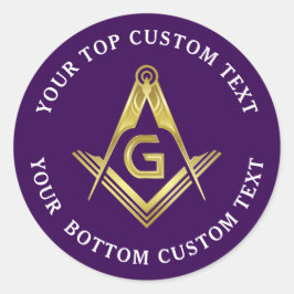 Rundkleber | Lila & Gold Grand Lodge Runder Aufkleber