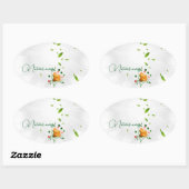 Rundkleber Ovaler Aufkleber (Blatt)