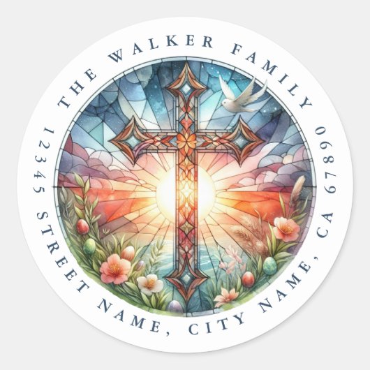 Rundkleber überqueren runder aufkleber (Vorderseite)