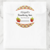 Rundkonserven-Aufkleber Erdbeeren Früchte Runder Aufkleber (Tasche)