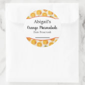 Rundkonserven Orangenobst Runder Aufkleber (Tasche)