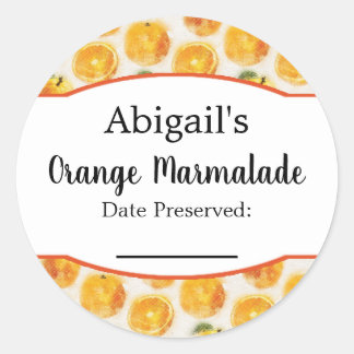 Rundkonserven Orangenobst Runder Aufkleber