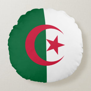 Rundkopfkissen mit algerischer Flagge Rundes Kissen