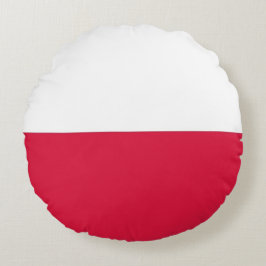 Rundkopfkissen mit polnischer Flagge Rundes Kissen