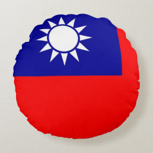 Rundkopfkissen mit taiwanischer Flagge Rundes Kissen