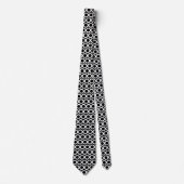Rundkreise für Schwarzweiß-Muster Krawatte (Vorderseite)