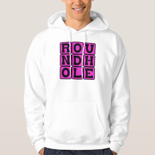 Rundloch, Square Peg Hoodie (Vorderseite)