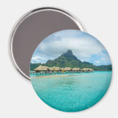 Rundmagnet auf Bora Bora Magnet (Vorderseite/Rückseite)