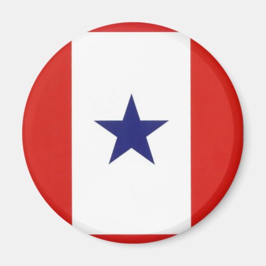 Rundmagnet für die blaue Sterne-Flagge Magnet (Vorne)