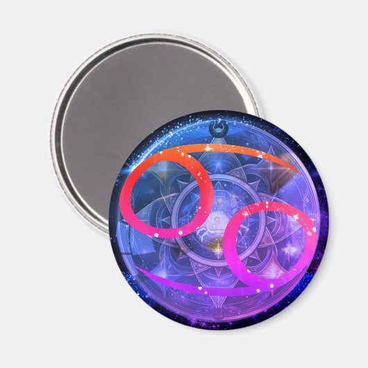 Rundmagnet- Krebs Zodiac-Zeichen Magnet (Vorderseite/Rückseite)
