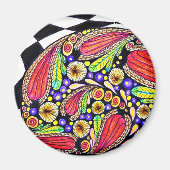 Rundmagnet mit origineller Kunst Magnet (Vorne)