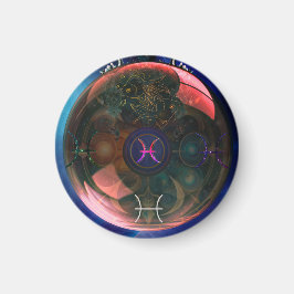 Rundmagnet - Thema "Zodiac" - Fische Magnet