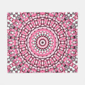 Rundmandala-Muster im Mosai-Stil aus Glas Fleecedecke (Vorderseite (Horizontal))