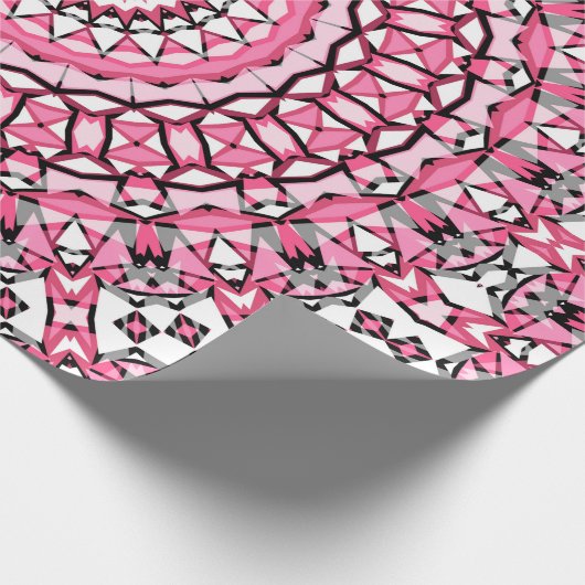 Rundmandala-Muster im Mosai-Stil aus Glas Geschenkpapier (Ecke)