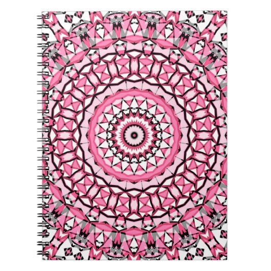 Rundmandala-Muster im Mosai-Stil aus Glas Notizblock (Vorderseite)