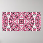 Rundmandala-Muster im Mosai-Stil aus Glas Poster (Vorne)