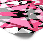 Rundmandala-Muster im Mosai-Stil aus Glas Poster (Ecke)