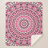 Rundmandala-Muster im Mosai-Stil aus Glas Sherpadecke (Vorderseite)