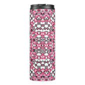 Rundmandala-Muster im Mosai-Stil aus Glas Thermosbecher (Rückseite)