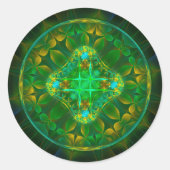 Rundmärchen aus Fraktal Runder Aufkleber (Vorderseite)