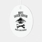 Rundmetallschmuck mit schwarzem BSR-Logo Ornament Aus Metall (Vorderseite links)