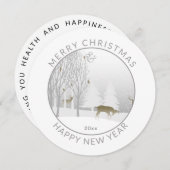 Rundmodern | Weißes Winterwald | Weihnachten (Vorne/Hinten)