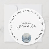 Rundmodern | Winterwald mit Hirsch | Weihnachten (Rückseite)