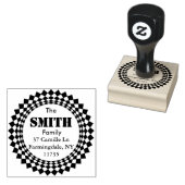 RUNDNAME UND ADRESSE BRIEFMARKE GUMMISTEMPEL (Stempel)