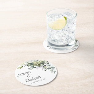 Rundpapier-Teller für Hochzeitspapiere Untersetzer