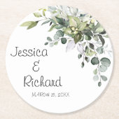 Rundpapier-Teller für Hochzeitspapiere Untersetzer (Vorderseite)